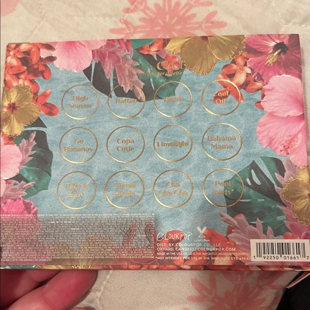 ColourPop Cabana Club Eyeshadow Palette - Teal, Pink, Gold, Coral